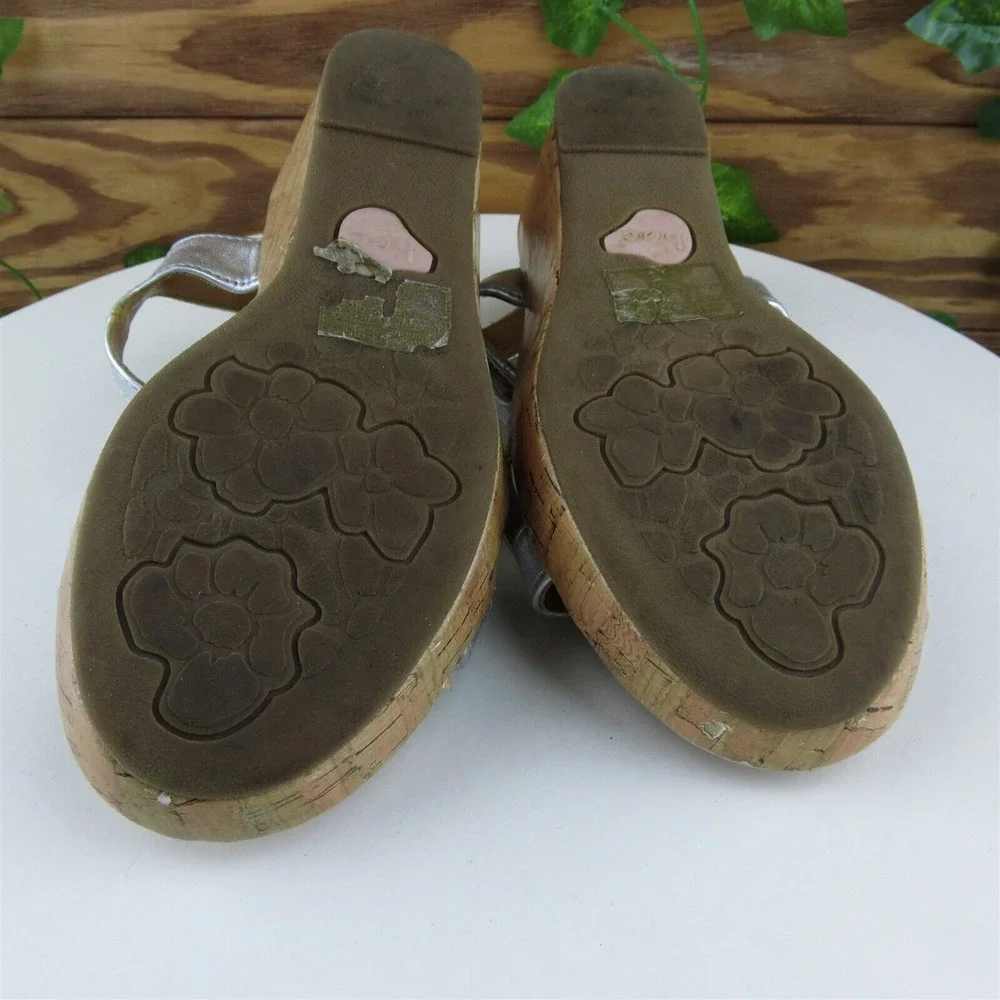 Born Concept Sz 2 Shoes‎ Girls Youth Gladiator Silver Synthetic Hook & Loop
